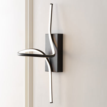 Sketch 9" Minimalist Metal Integrated LED Vanity Light Sconce - JONATHAN Y